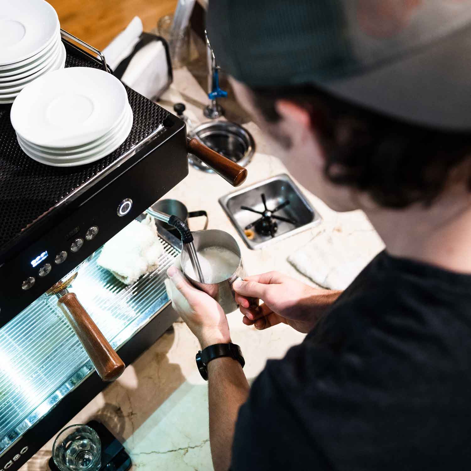 Barista T Plus, Automatic 2 Group Espresso Machine, with Thermodynamic Technology (White) - Image 8