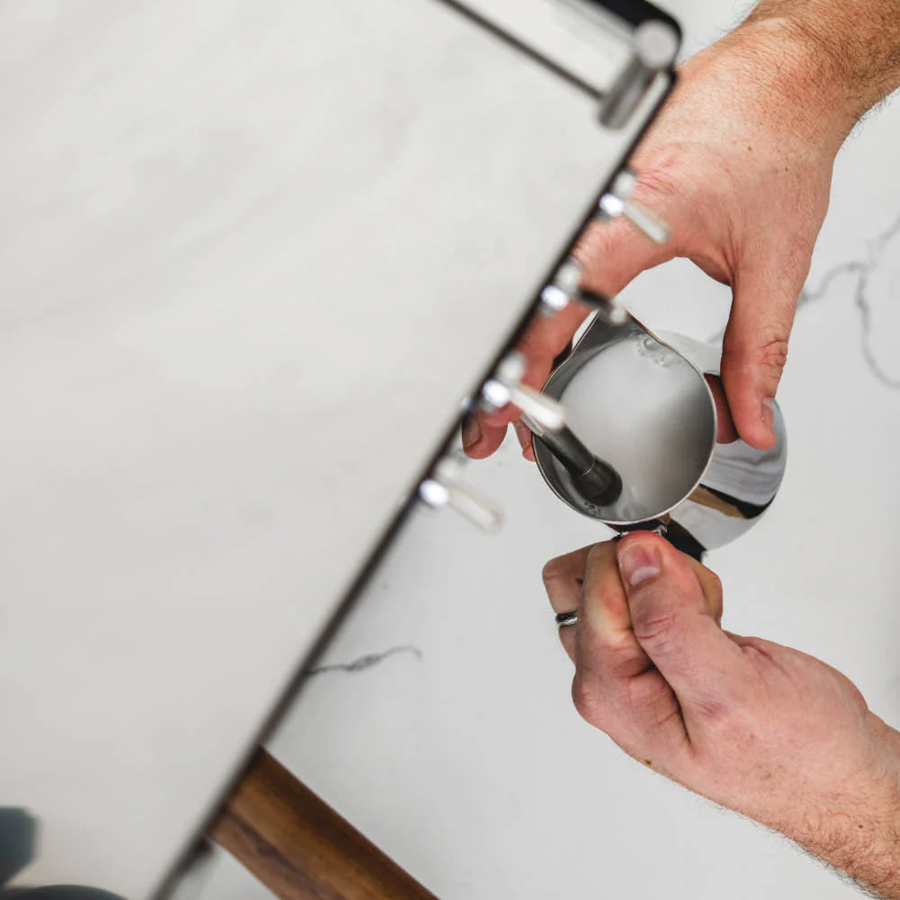 Refurbished Steel DUO PID, Programmable Espresso Machine w/ Volumetric Controls, Dual Thermoblock, 120V (White) - Image 4