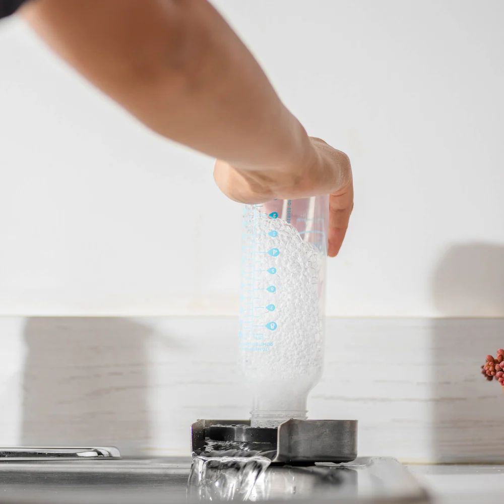 GLASS RINSER FOR KITCHEN SINKS, NSF APPROVED, 4" ROUND STAINLESS STEEL PAN WITH DETACHED WOBBLE PLATE ACTIVATION - Image 5