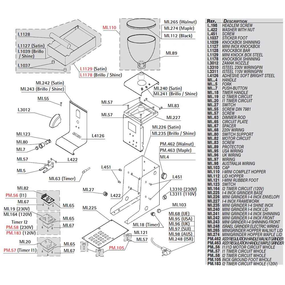 Refurbished i-STEEL Flat Burr Coffee Grinder, 54MM (Inox) - Image 11